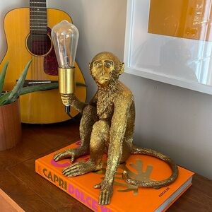 Gold Monkey Lamp